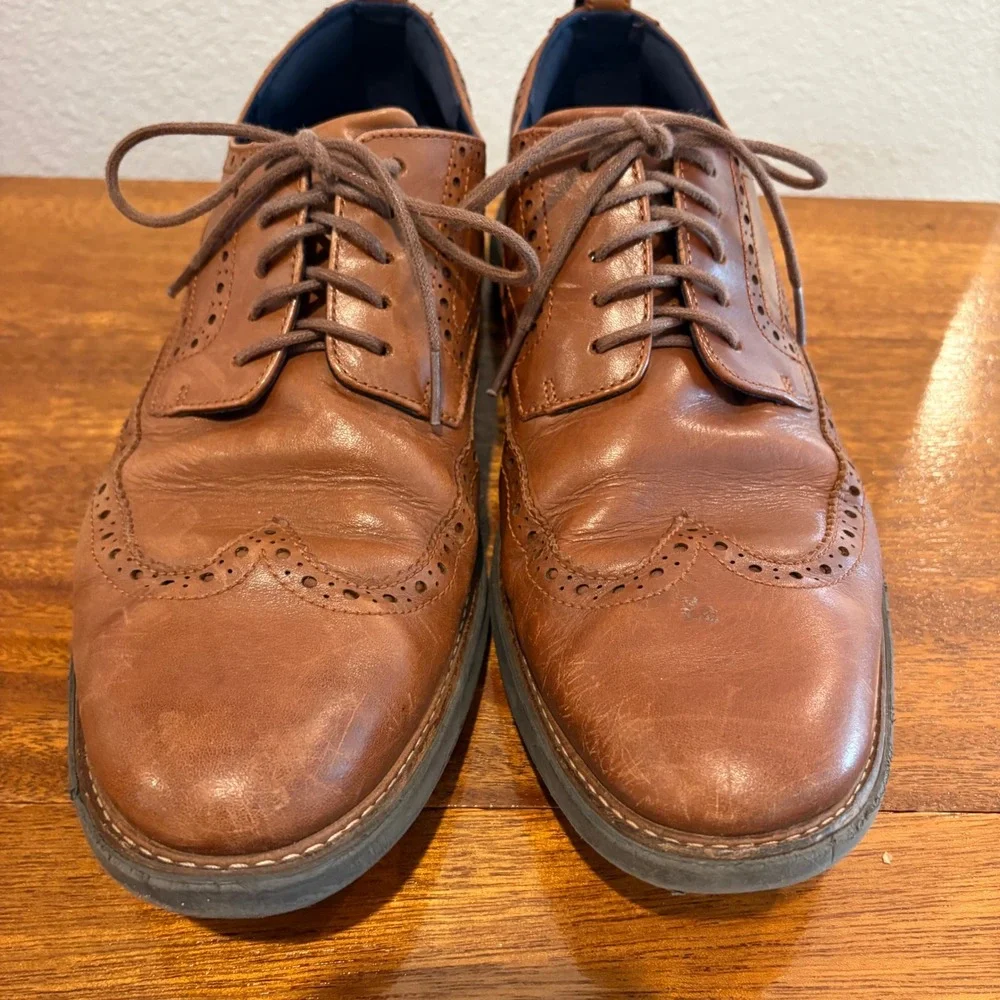 Cole Haan‎ GrandEvolution Wingtip Oxford British Tan Leather Mens 12M C26385